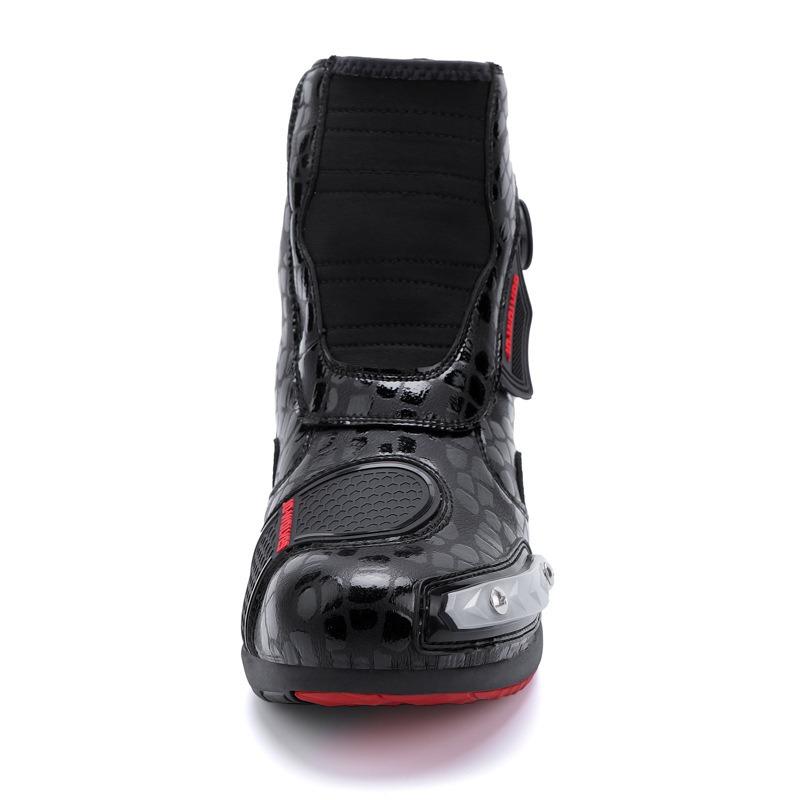 Waterproof Locomotive Shoes Luminous Motorcycle Riding Shoes Men's Riders Locomotive Boots Racing Short Boots Four Seasons