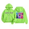 Kids Fashion Women's Lightweight Long Sleeve Zipper Hoodie Printed Hoodie With Pockets