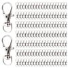 25/50/200Pcs Swivel Lobster Clasp Snap Hooks Stainless Steel Key Ring Clasp D Ring Snap Hook for Keychains Jewelry DIY Crafts