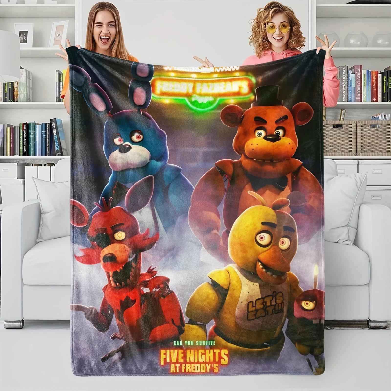 

Five Nights At Freddy Flannel Blanket Soft Warm Plush Throw Lightweight Blanket Sofa Bed Couch Cover Nap Camping FNAF Fans Gift 75cmx90cm