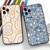 Cute Pattern For IPhone 13,17,11,12,16,14,15,Plus,Pro Max Soft Silicone Black Phone Case
