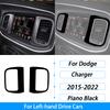 For Dodge Charger 2015-2022 Piano Black Central Control Radio CD AC Panel Trim Cover Car Interior Decoration Accessories Sticker