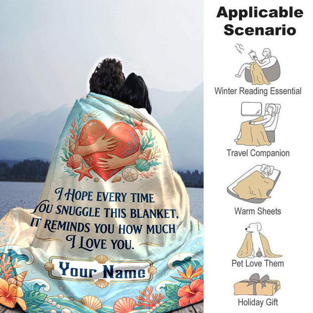 Love Reminds Snuggle Customize Your Name Blanket Soft And Comfortable It'S The Perfect Gift For Family Friends Or Loved Ones Suitable For All Seasons