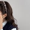 Fascia per Capelli in Cristallo Dentata, Lusso Leggero, Completamente Ricoperta di Diamanti, Semplice ed Elegante, Fascia Sottile Retro e Versatile