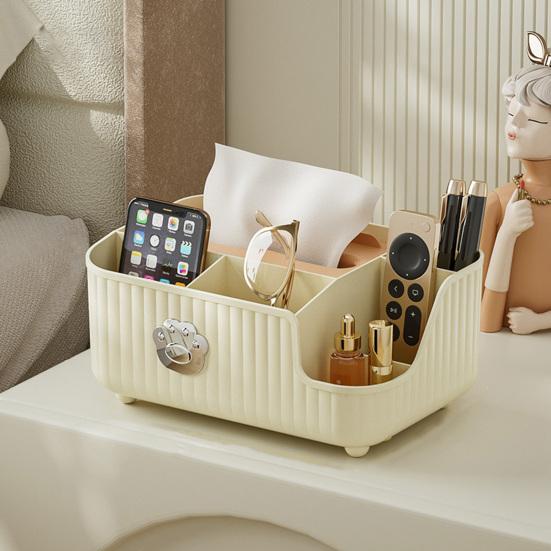 Cartoon Cat Paw Tissue Holder Modern Napkin Dispenser Container Multifunction Desktop Remote Control Stationary Pen Makeup Storage Box