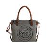Hand new canvas trendy fashion women's bag letter large capacity tote bag casual commuter shoulder messenger bag