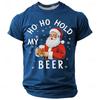 Simple Fashion Letter Print Unisexs Shortsleeve TShirt Casual HO HO HOLD MY BEER T Shirt Daily Street Unisex Unisex Santa Graphic Top