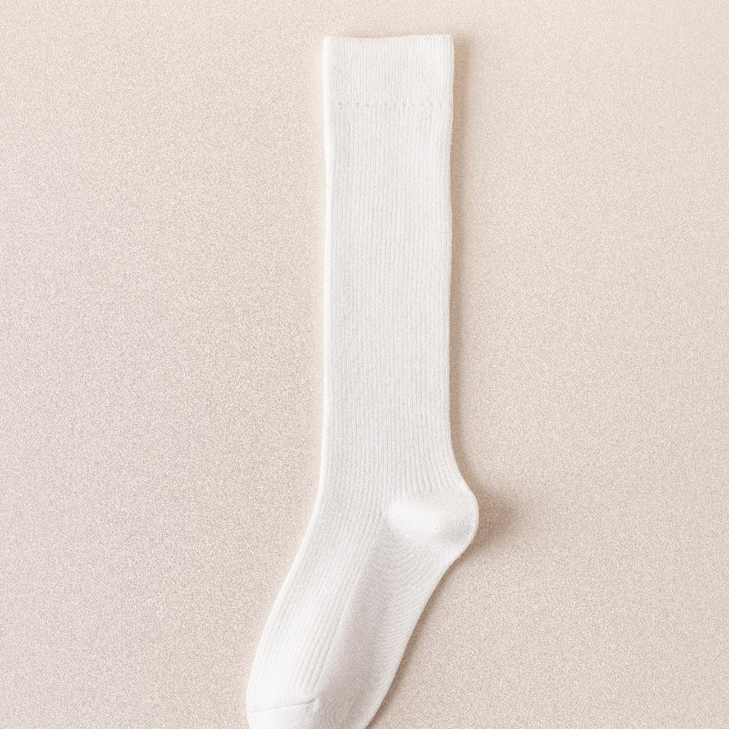 95% Cotton Thickened Socks Women'S Jk Style College Style Black And White With Women'S Short And Medium Calf Socks