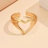 Sweet Fairy Heart Adjustable Open Ring for Women - Stainless Steel and Titanium Jewelry