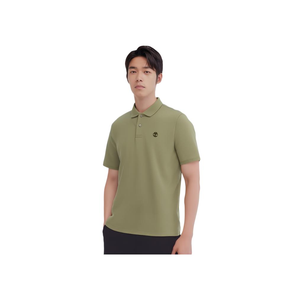 Timberland Schnelltrocknendes leichtes kurzärmeliges Poloshirt Herren Oberteile Cassel-Grün A66DU-590