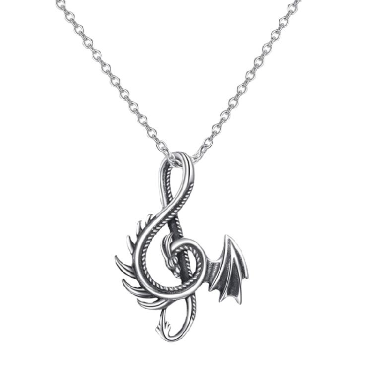 Alloy Pendant Necklace Women Girl Dragon Shaped Fashion Pendant Necklaces 1