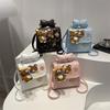 Girls' 2026 Little Bear Cartoon Backpack - Lightweight Autumn Single Shoulder & Crossbody Bag