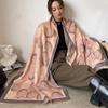 65 * 190 cm Autunno e Inverno Nuovo Sciarpa Versatile Semplice Tinta Unita con Frange Imitazione Cashmere Double-Sided Sciarpa Calda Shawl d'Atmosfera