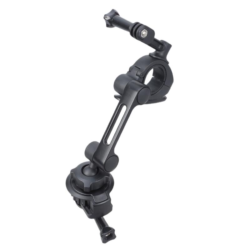 17mm Ball Head with 1/4in Adapter & Action Camera Bracket Motorcycle Bike Handlebar Camera Mount Rotating Holder Clamp