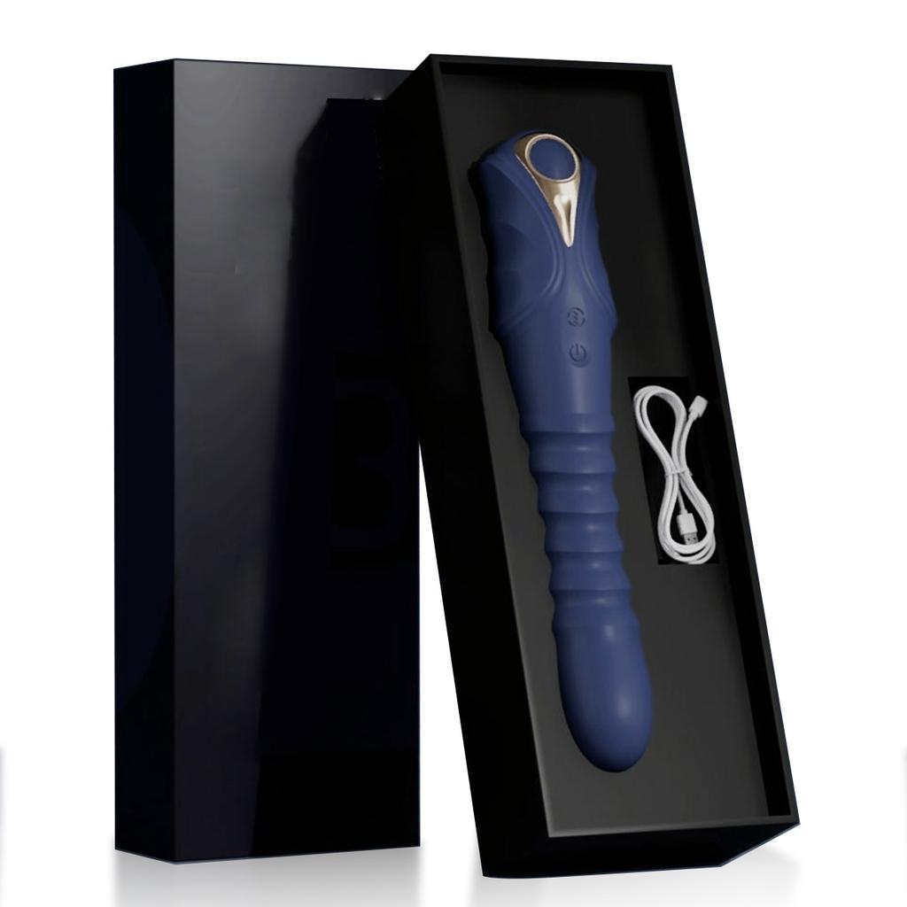 Thrusting Vibrator G Spot Vibrator Anal Dildo with 10 Vibrating 3 Thrusting Liquid Silicone Vaginal Massage Clitoris Stimulator