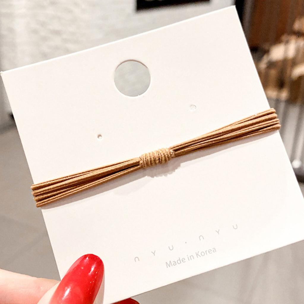 10PCS Simple Style Women's Hair Ties Solid Color Elastic Hair Bands Small Hair Ties for Female Girls Daily Wear