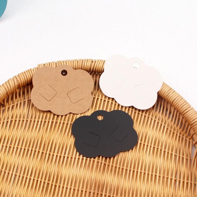 Set of 100 Jewelry Display Cards Hair Clip Cards Necklaces Cards Paper Texture Convenient Jewelry Cards for Displaying