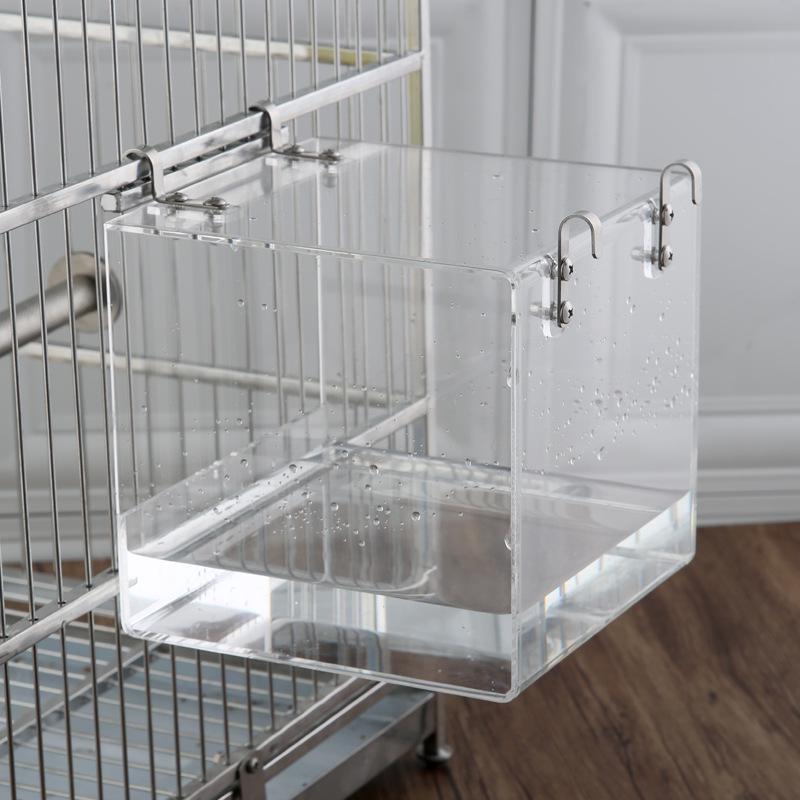 Transparente Acryl-Hänge-Vogelschale für Papageien