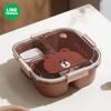 Microwave-Safe Bento Box Adults 3-Compartment Or 4-Compartment Lunch Container With Sauce Soup Compartment Plastic