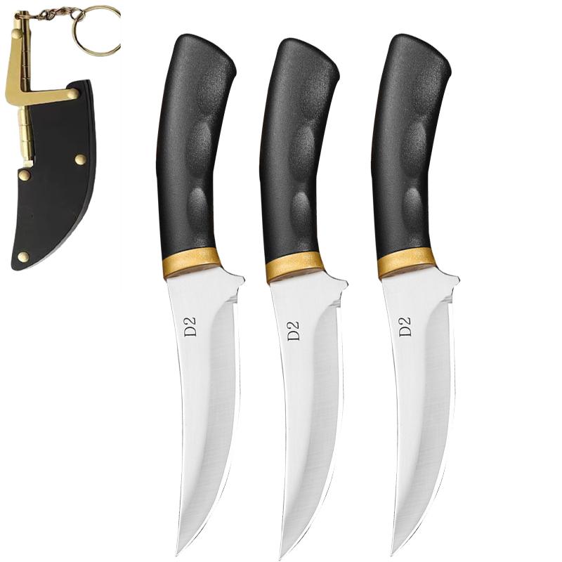 Stainless Steel Fruit Knife Meat Cleaver Cutting Knife Pocket Knife Beef and Lamb Meat Knives Butcher Knife with Knife Sheath