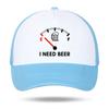 I NEED BEER Foam Trucker Cap Man Woman Summer Visor Mesh Baseball Hat Funny Fuel Gauge Print Unisex Casual UV Sun Fisherman Cap