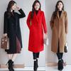 Mid-Length Women's Wool Coat - Elegant Korean Style Lapel Jacket for 2025 Autumn/Winter
