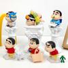 Crayon Shinchan Pvc Figure Set With Blind Box Display For Collectors And Kids