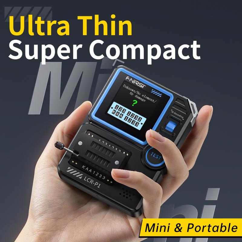 FNIRSI LCR-P1 Multifunction Transistor Capacitor Tester LCR ESR Tester Diode Triode LCR ESR NPN PNP MOSFET Tester Anti-burn