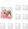 Clear Plastic Gift Bags With Handle Transparent Bag Reusable Tote Bag Pvc Goodie Bags For Wedding Party Supplies, Cosmetic Bag