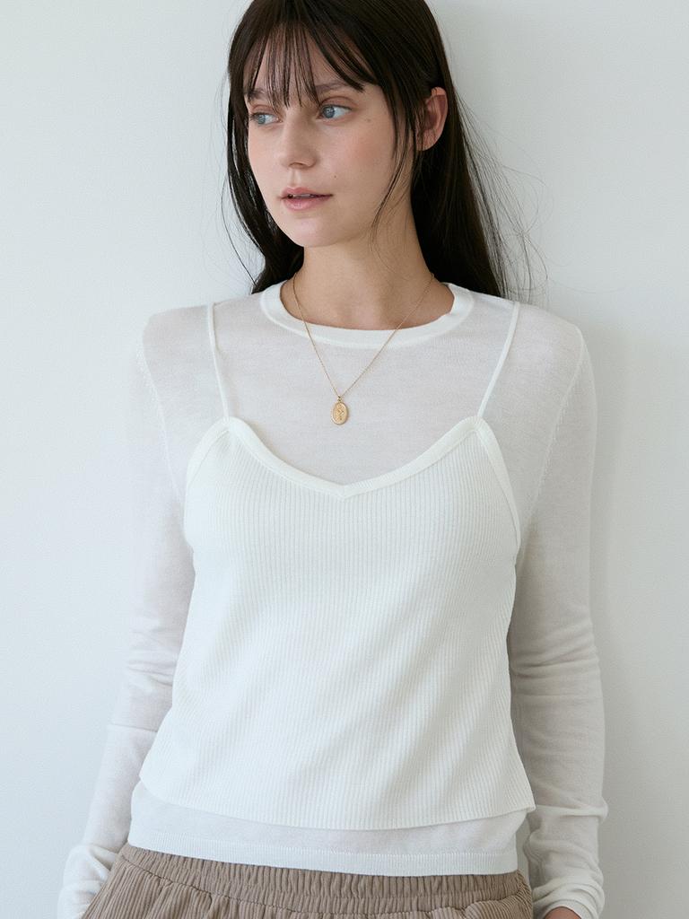 Tieseueichi Bustier Layered Knit 3 Colors
