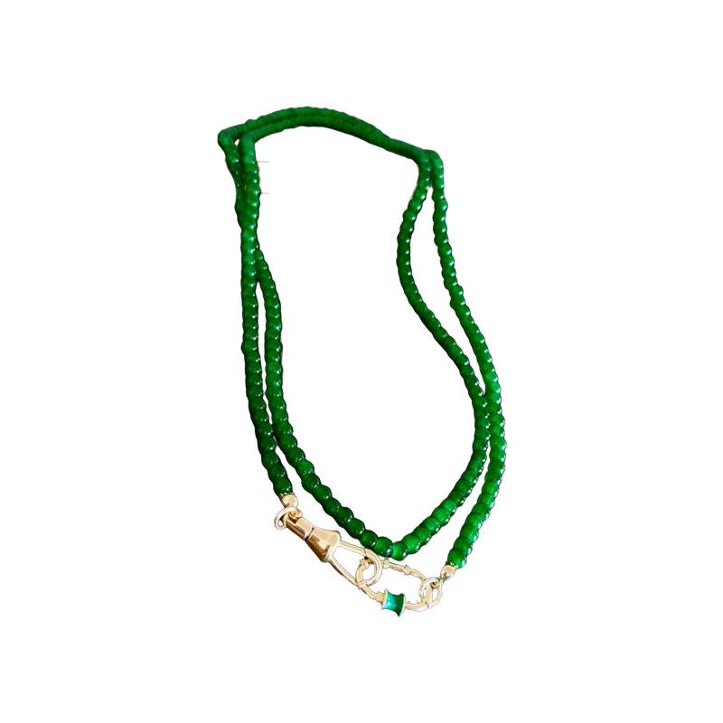 Elegante chinesische ovale Perlenkette: Luxuriöse, modische Schlüsselbeinkette für Damen