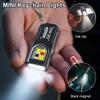 1/2Pcs Multifunctional EDC Keychain Flashlight USB Rechargeable Mini Flashlight With COB Work Light Camping Walking Pocket Lamp