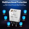 Universal Power Adapter Charger for US/EU/UK - 1U+2PD Standard.