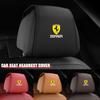 PU Leather Car Interior Seat Headrest Cover Protector Pad For Ferrari SP1 812 F40 F12TDF X SF90 458 488 599 612 FF F12 Accessories