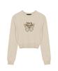 Nigaennikol Mini Butterfly Signature Sleeve Knit_Beige Brown