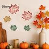 Artistic Iron Maple Leaves 6Pcs Hollow Leaf Wall Decorations, Metal Autumn Art Sculptures, Distressed Hanging Fall Garden Fence Ornaments for