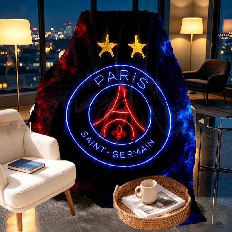 Paris Saint Germain Print Blanket - Soft & Comfortable, for Bedroom, Travel, Sofa, Home Decoration - Birthday Christmas Gift for Friend