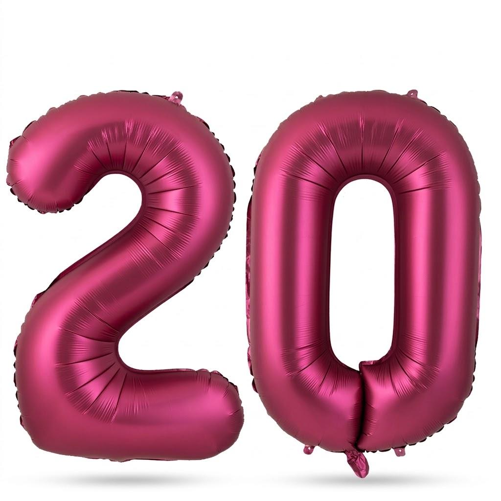 Giant 32 Inch Number Balloon Set Metallic Rose Red Foil Helium Balloon Kit DIY Happy Birthday Party Decor Kids Adult Anniversary