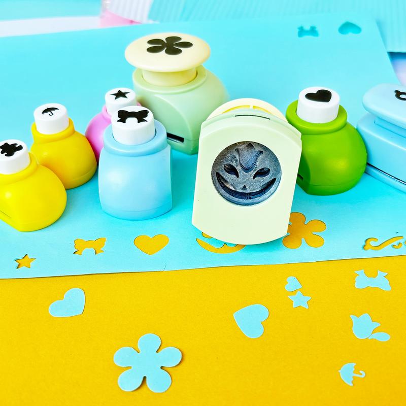 8PCS Assorted Size Craft Punches for DIY Art All Different Crafting Designs Hole Punch for Greeting Cards Scrapbooking Arts