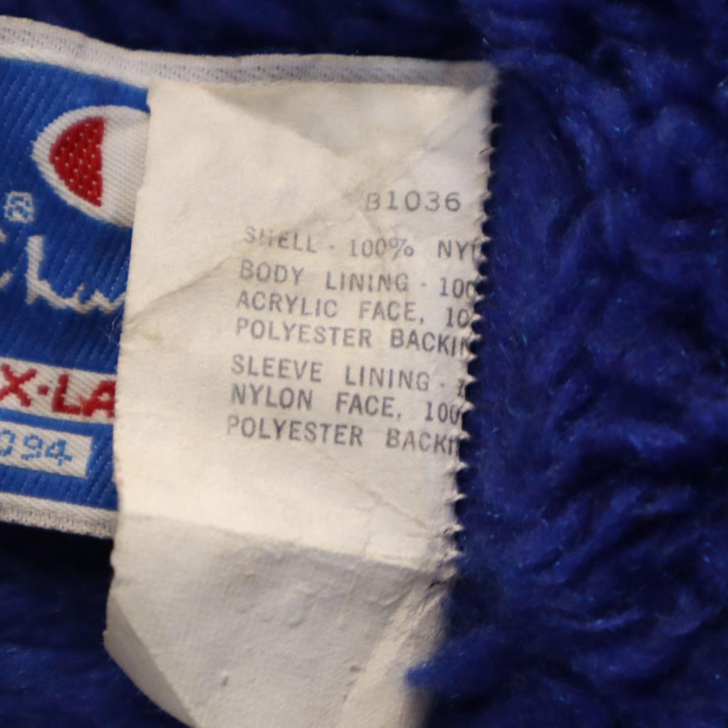Champion 90s Old USA Made Blue Tag Nylon Jacket XL Blue Hoodie Men's Used