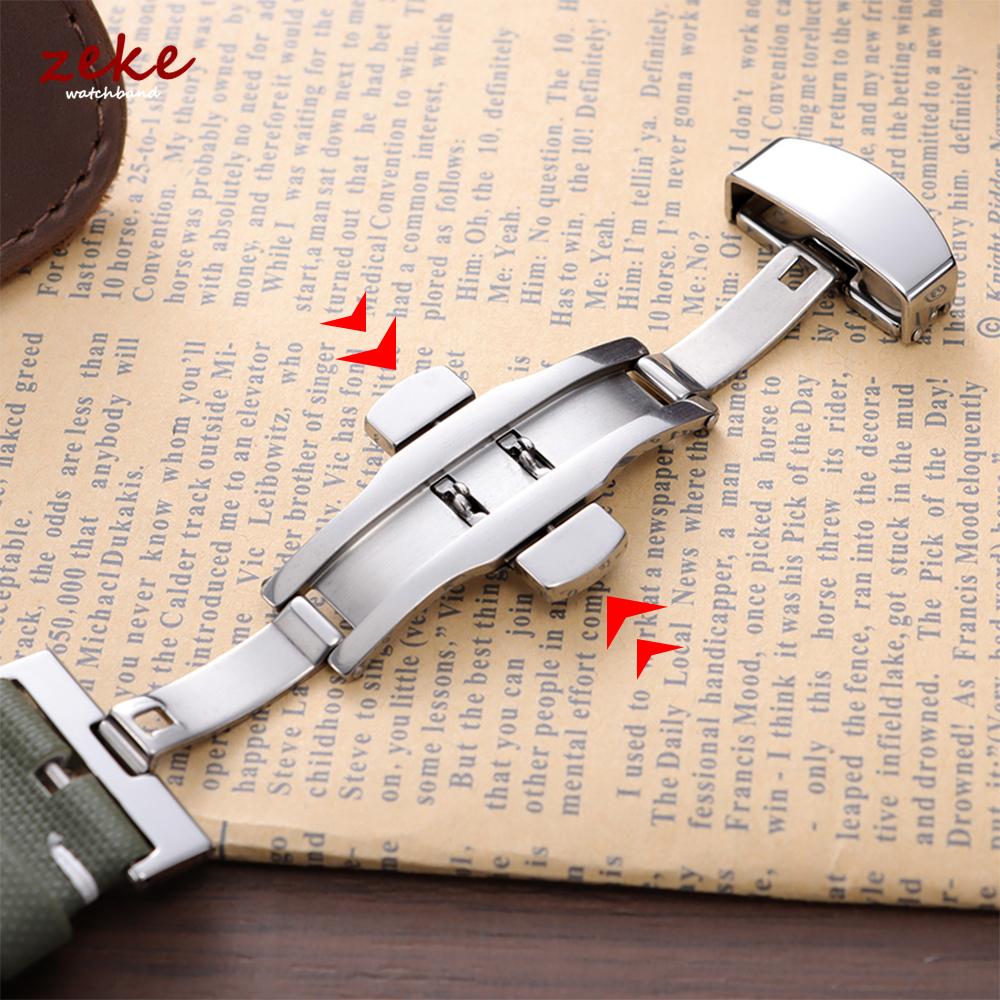 Waterproof Sailcloth Watch Band Butterfly Buckle Sailcloth Strap Quick Release 18/19/20/21/22mm Durable Nylon Bracelet Wristbelt