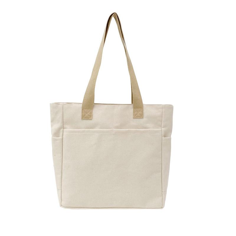 Stylish Large Capacity Canvas Tote Bag For Women With Beautiful Fresh Design And Practical Structure белый