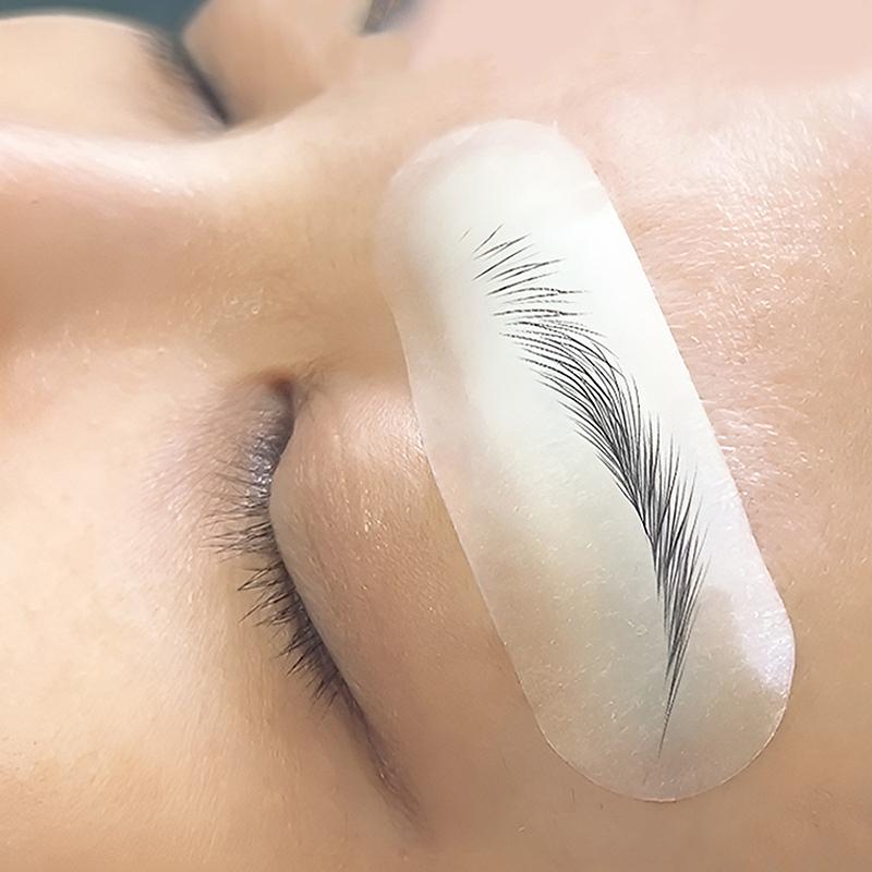 10Pcs Tattoo Real Operation Transfer Sticker Skin Print Micor Eyebrow Line Practice Permanent Beginner Silicone Tattoo Training