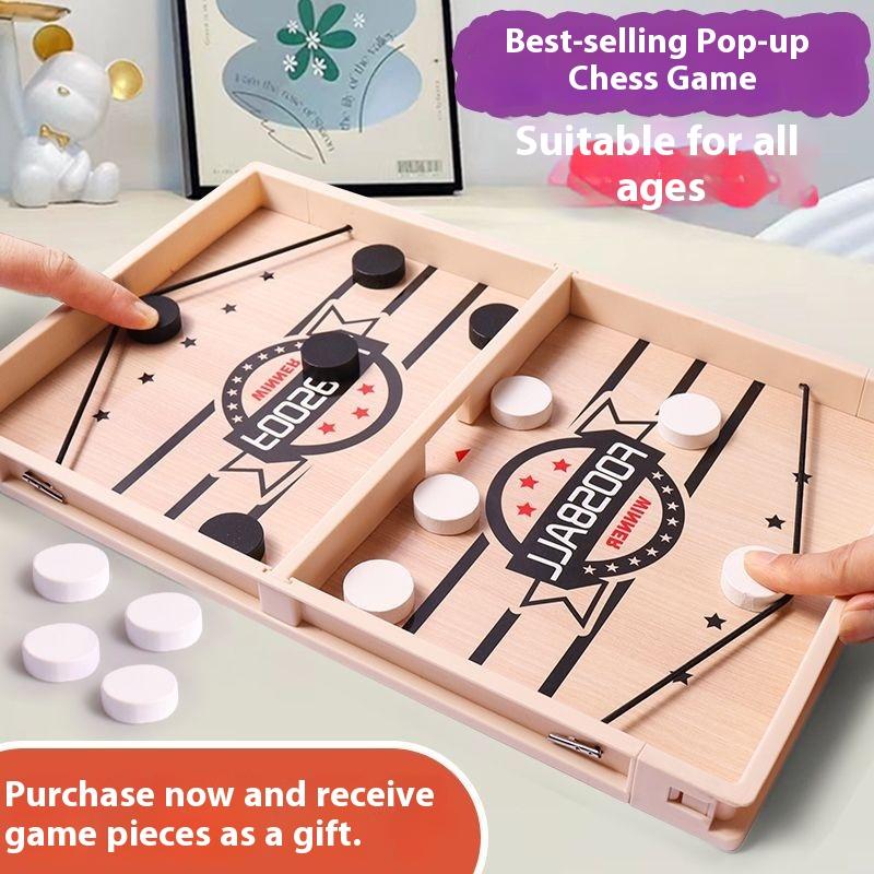 1 Set Gioco da Tavolo Sling Puck Veloce Giocattoli Calcetto Giochi Vincitori Hockey da Tavolo Scacchi Catapulta Giocattolo Genitore-Figlio Per Bambini