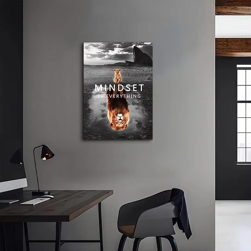Klasyczna Prosta Sztuka Zwierząt Cytaty Inspirujące Nastawienie to Wszystko Plakat Drukowany na Płótnie Dom Salon Sypialnia ation