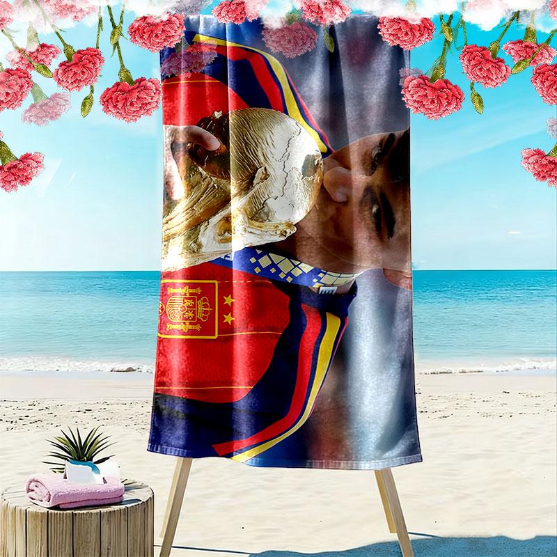 Pedri Print Beach Towel, Large Soft Quick Dry Towel for Beach Camping Swimming