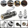 Air Chuck, No Leakage Double Jaws Lock-On Tire Inflator Chuck, Closed Flow Tire Chuck with Clip, Inflator Gauge & Air Compressor Accessories, 1/4"