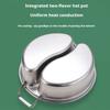 316 Stainless Steel Twin Divided Hot Pot 32/34cm Chinese Cooking Pot Thicken Double-flavor Yuanyang Pot Induction Cooker