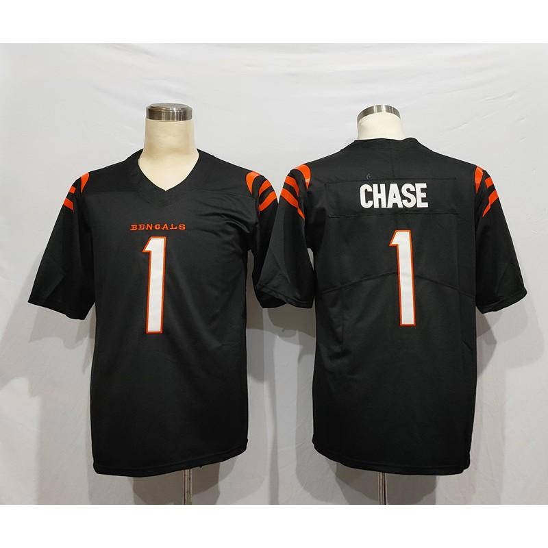 Mens NFL Jacksonville Jaguars Football Jersey Custom Number 9 Burrow 1 Chase 14 18 28 Premium Cotton Sportswear