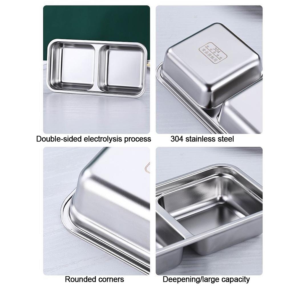Stainless Steel Fresh-keeping Bento Box Compact On Go Snacking 304 Stainless Steel Fresh-keeping Box